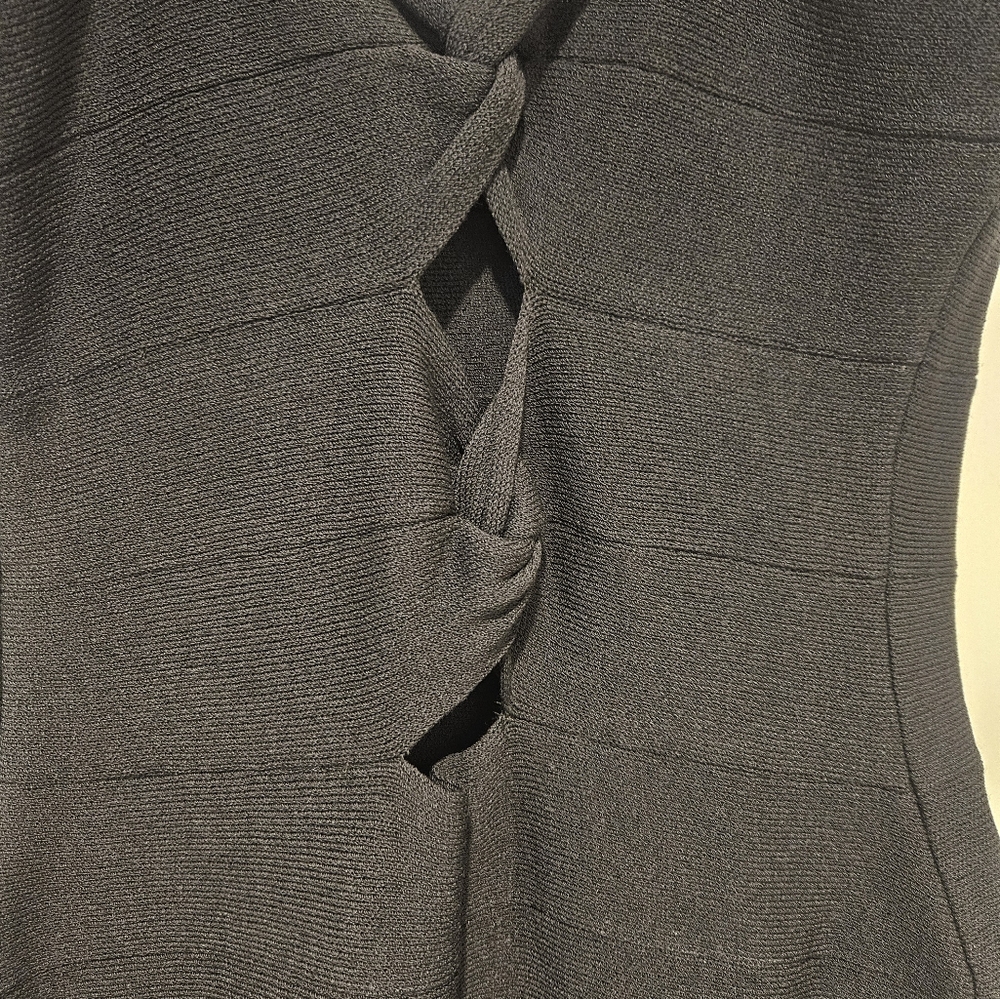 St John Navy Blue Knit Cocktail Dress. #00013 - Picture 3 of 9